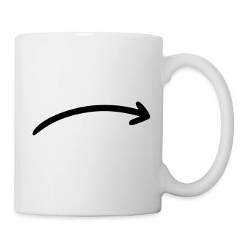 Arrow drawing sketch black - Mug - white - Right