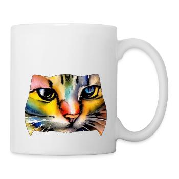 Katzengesicht 7 - Tasse - Weiß - Rechts
