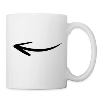 Flèche dessin croquis noir - Mug blanc - blanc - Droite