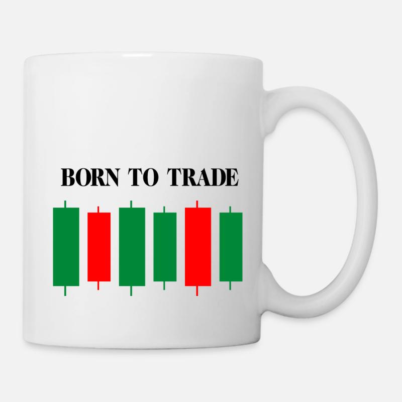 Bitcoin Trading Crypto Aktien - Tasse - Weiß