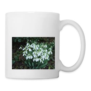 Snowdrops are the first harbingers of spring - Mug - white - Right