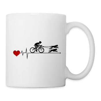 Bikejöring HundScooting Hund Sport Fahrrad Fahrrad - Tasse - Weiß - Rechts