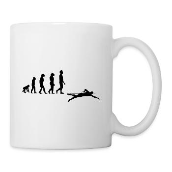 Evolution des Schwimmens - Tasse - Weiß - Rechts