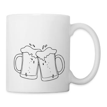 Beer Drawing Party Celebrate Black - Mug - white - Right