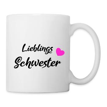 Lieblingsschwester Black - Tasse - Weiß - Rechts