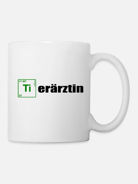 Tierärztin black - Tasse - Weiß