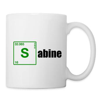 Sabine Geschenk black - Tasse - Weiß - Rechts