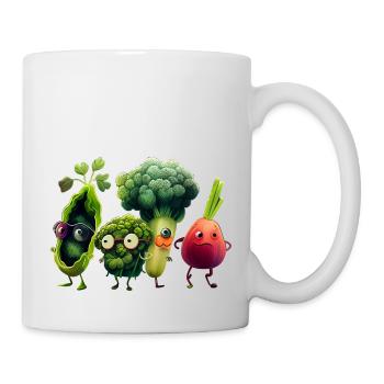 Équipe des légumes végétariens - Mug blanc - blanc - Droite