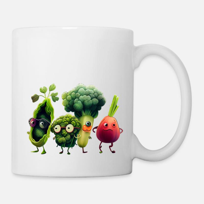 Équipe des légumes végétariens - Mug blanc - blanc