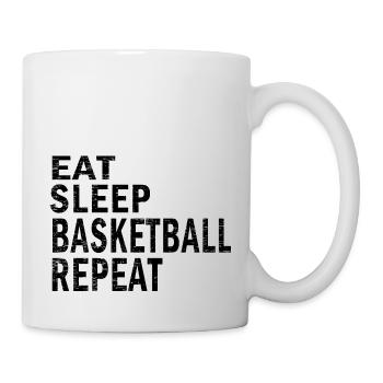 Eat sleep Basketball repeat for Basketball lovers - Mug - white - Right