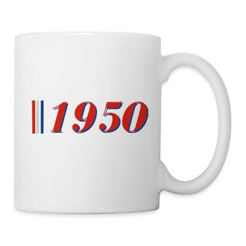 Jahr 1950 - Tasse - Weiß - Rechts