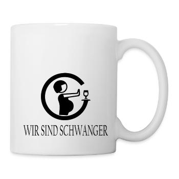 Schwangerschaft Babyparty Babyshower Boy Girl - Tasse - Weiß - Rechts