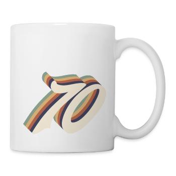 70th anniversary vintage - Mug - white - Right