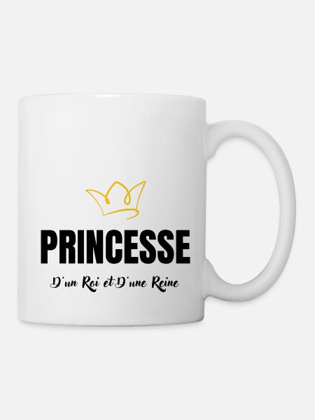 princesse d'un roi et d'une reine - Mug blanc - blanc