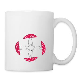 mushroom gathering - Mug - white - Right