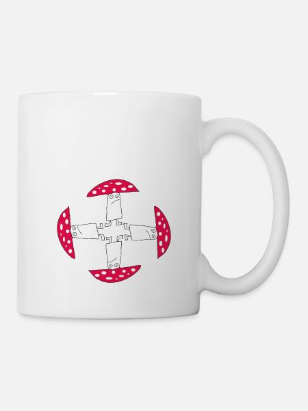 mushroom gathering - Mug - white