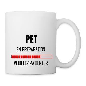 Pet en préparation veuillez patienter - Mug blanc - blanc - Droite