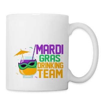 Mardi Gras Drinking Team Party BeadsParade - Mug - white - Right