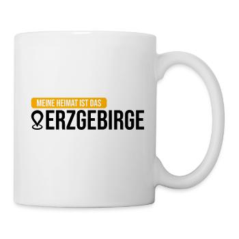 Meine Heimat ist das Erzgebirge - Tasse - Weiß - Rechts