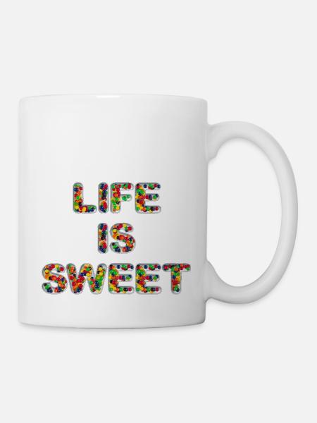 Das Leben ist süß - Tasse - Weiß