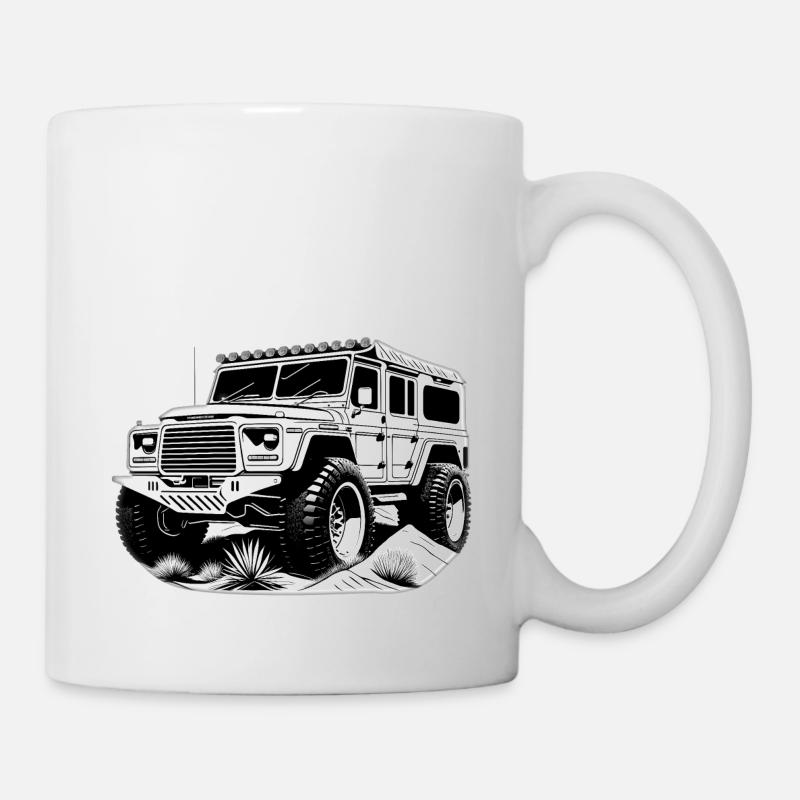 Offraod Geländewagen Motiv - Tasse - Weiß