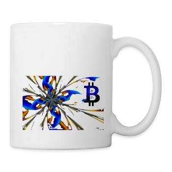 Abstrakt Bitcoin 1 - Tasse - Weiß - Rechts