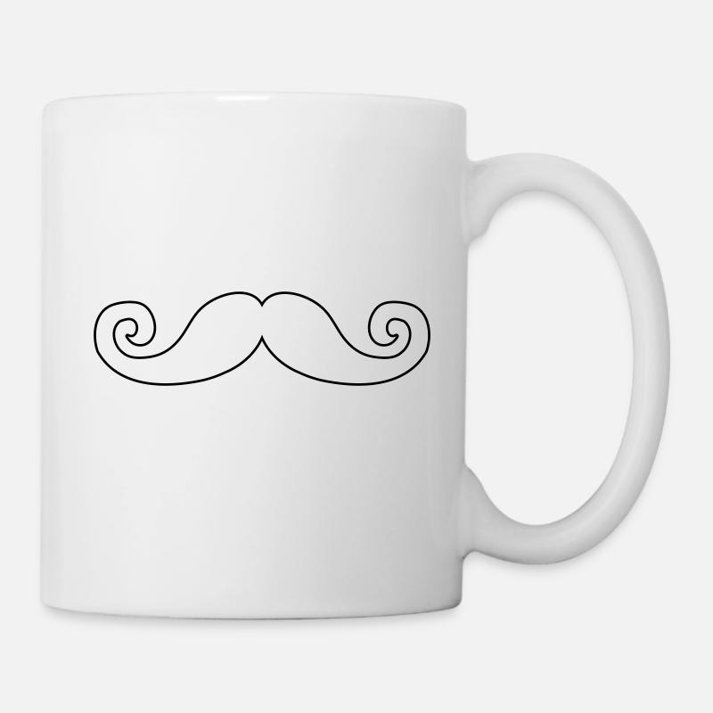 Moustache - Tasse - Weiß