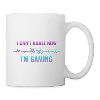 i cant adult now im gaming - Gamer dad funny - Mug blanc - blanc - Droite