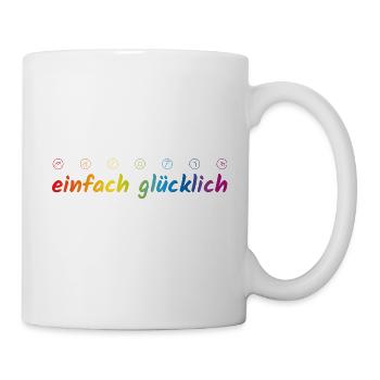 einfach glücklich - Tasse - Weiß - Rechts