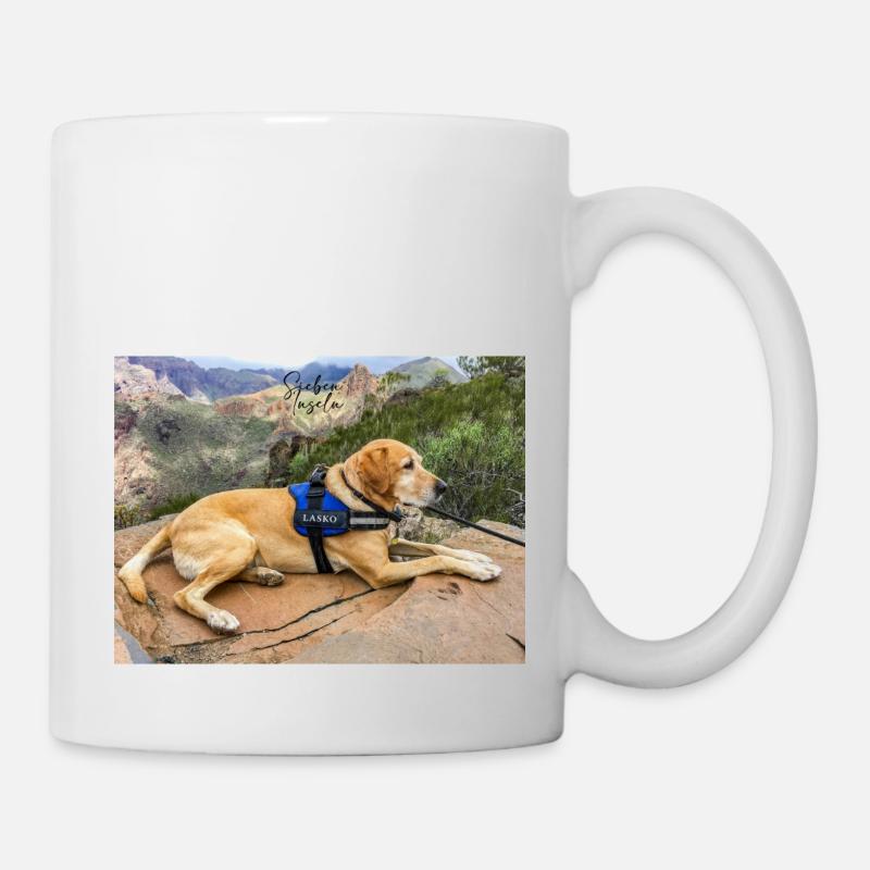 Wanderhund Lasko - Tasse - Weiß