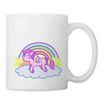 Rainbow unicorn - Mug blanc - blanc - Droite