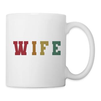 Retro Frau Matching Paar Hochzeitsfeier Hochzeit - Tasse - Weiß - Rechts