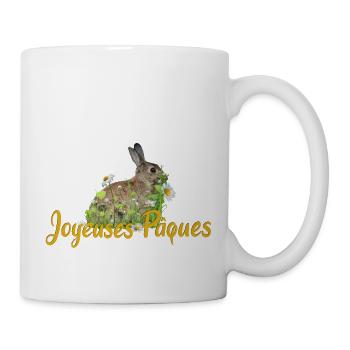 Joyeuses Paques Frohe Ostern - Tasse - Weiß - Rechts