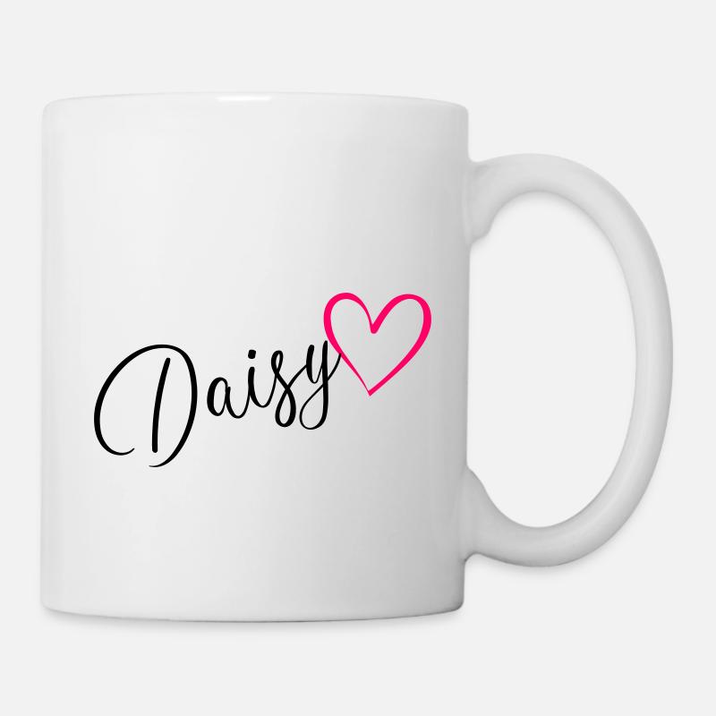 Daisy Name Vorname Herz pink - Tasse - Weiß