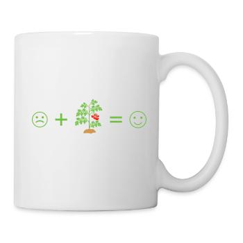 Les plants de tomates rendent le jardinage de tomates heureux et amusant - Mug blanc - blanc - Droite