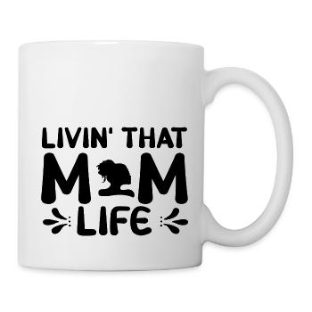 Livin that Mom life - Mug - white - Right