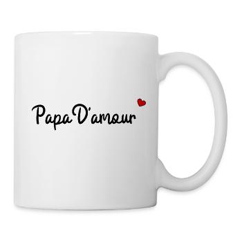 Papa d'amour - Mug blanc - blanc - Droite