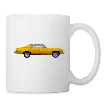 Retro-Automobil - Tasse - Weiß - Rechts