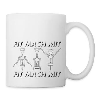 fit mach mit - Tasse - Weiß - Rechts