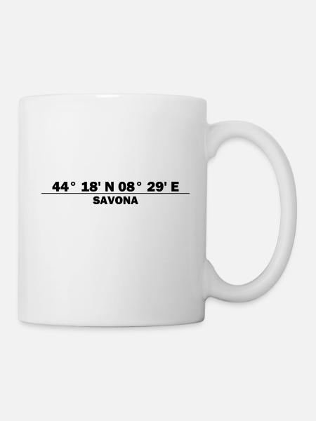 Savona Koordinaten - Tasse - Weiß