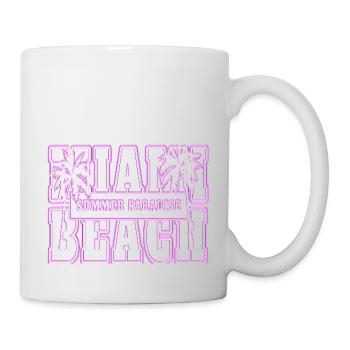 Neon Anime Retro Vintage Cool Pink NGE - Tasse - Weiß - Rechts