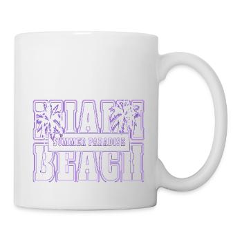 Neon Anime Retro Vintage Cool Pink NGE - Tasse - Weiß - Rechts