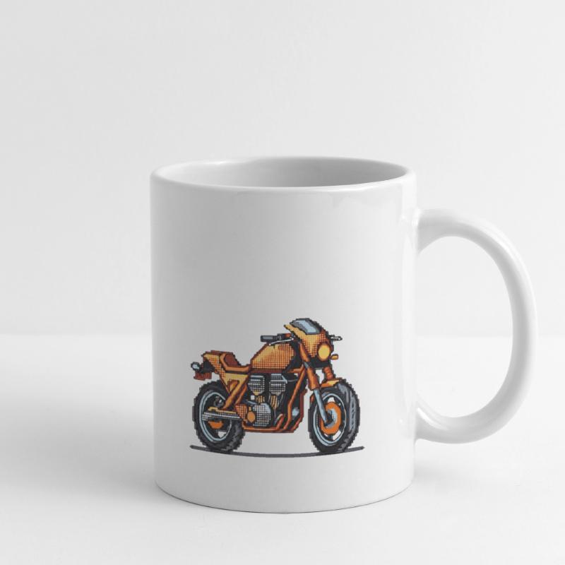 Moto comme machine de course en 16 bits Mug blanc