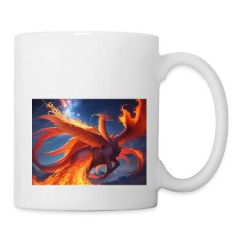 blue red sky with a creature generated ai - Mug - white - Right