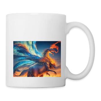 blue red sky with a creature generated ai - Mug - white - Right