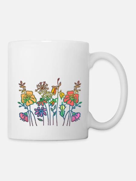 Fleur - Mug blanc - blanc
