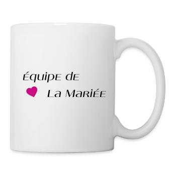 Équipe de la mariée - Mug blanc - blanc - Droite
