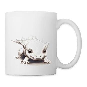 Little Baby Axolotl looks cute and cuddly - Mug - white - Right