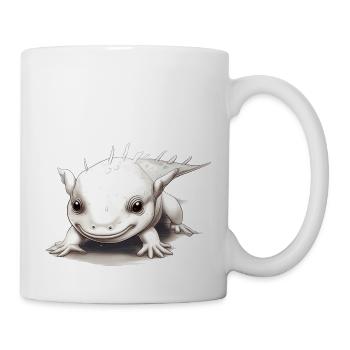 Tierkind Axolotl in der Farbe Weiß - Tasse - Weiß - Rechts