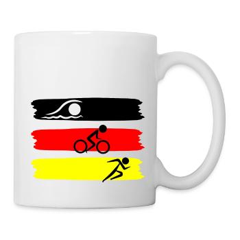 Triathlon Swim Bike Run - Tasse - Weiß - Rechts